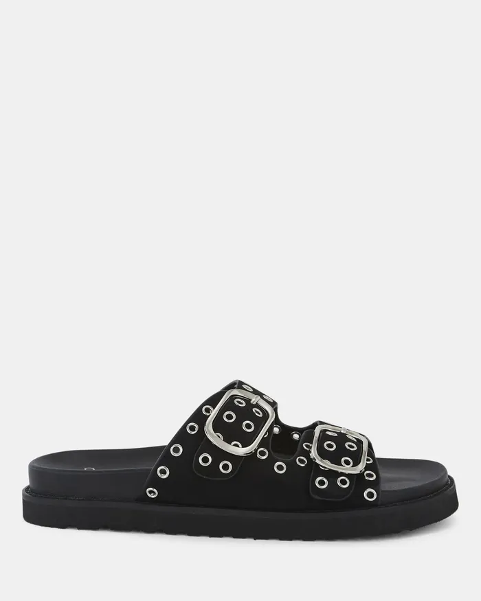 Flat Sandals Women NOVO Shoes SALMAR BLACK Sandals