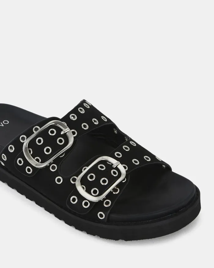Flat Sandals Women NOVO Shoes SALMAR BLACK Sandals