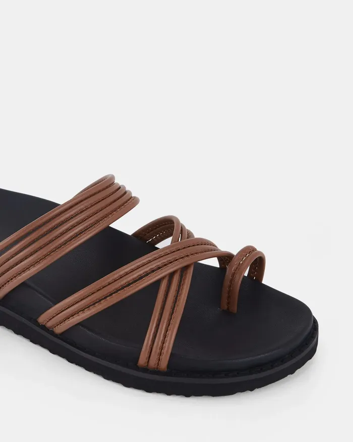 Flat Sandals Women SALICE CARAMEL Flatform NOVO Shoes