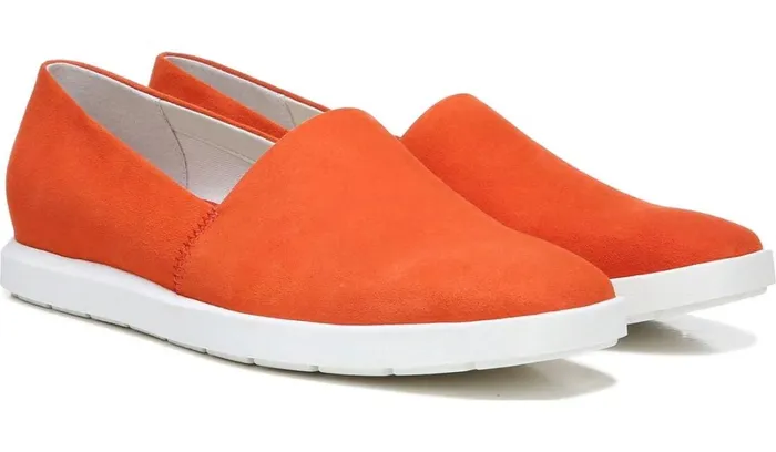 Flats Women Franco Sarto Franco Bonza Slip On Tangerine Suede