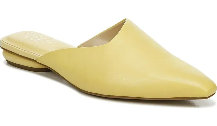 Flats Women Franco Sarto Franco Bridget 2 Mule Light Yellow Leather
