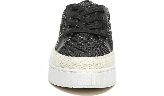 Flats Women Franco Sarto Franco Hyria Platform Sneaker Black Woven Leather