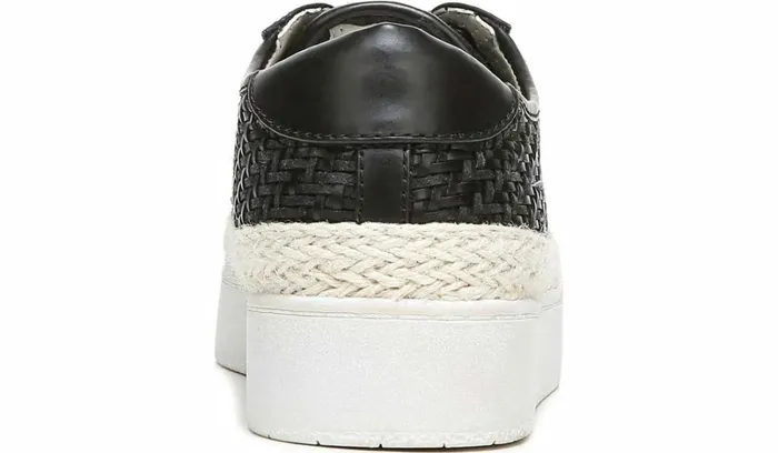 Flats Women Franco Sarto Franco Hyria Platform Sneaker Black Woven Leather