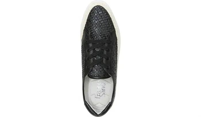Flats Women Franco Sarto Franco Hyria Platform Sneaker Black Woven Leather
