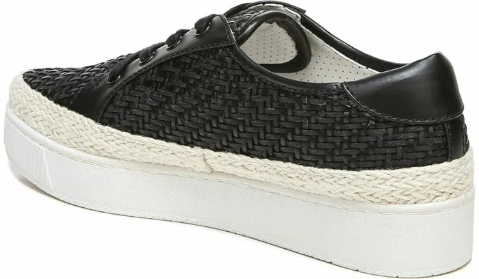 Flats Women Franco Sarto Franco Hyria Platform Sneaker Black Woven Leather