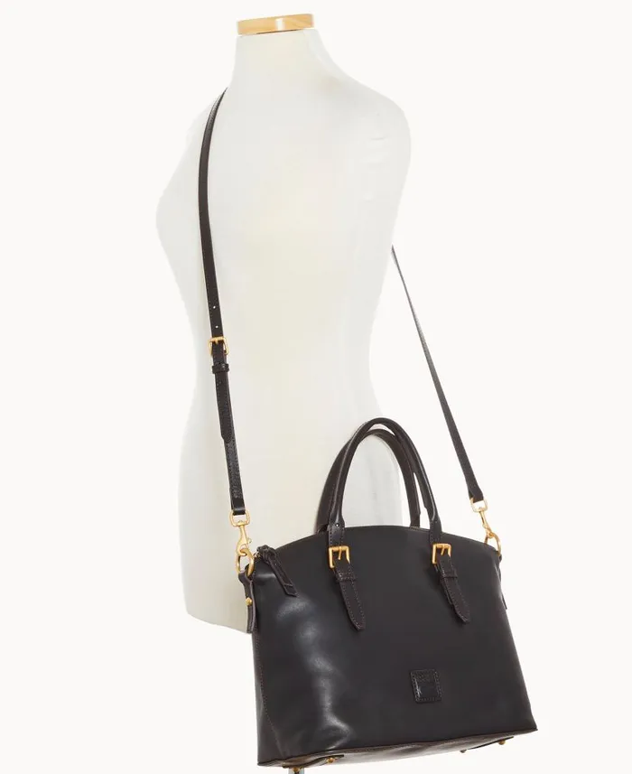 Florentine Domed Satchel Black Black Woman Dooney and Bourke Satchels Florentine Domed Satchel Black Black Woman Dooney and Bourke Satchels