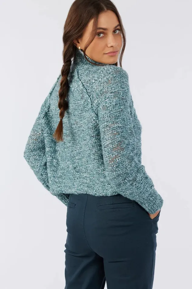 FLORIS MARLED SWEATER Deep Teal Women O039NEILL Clothing