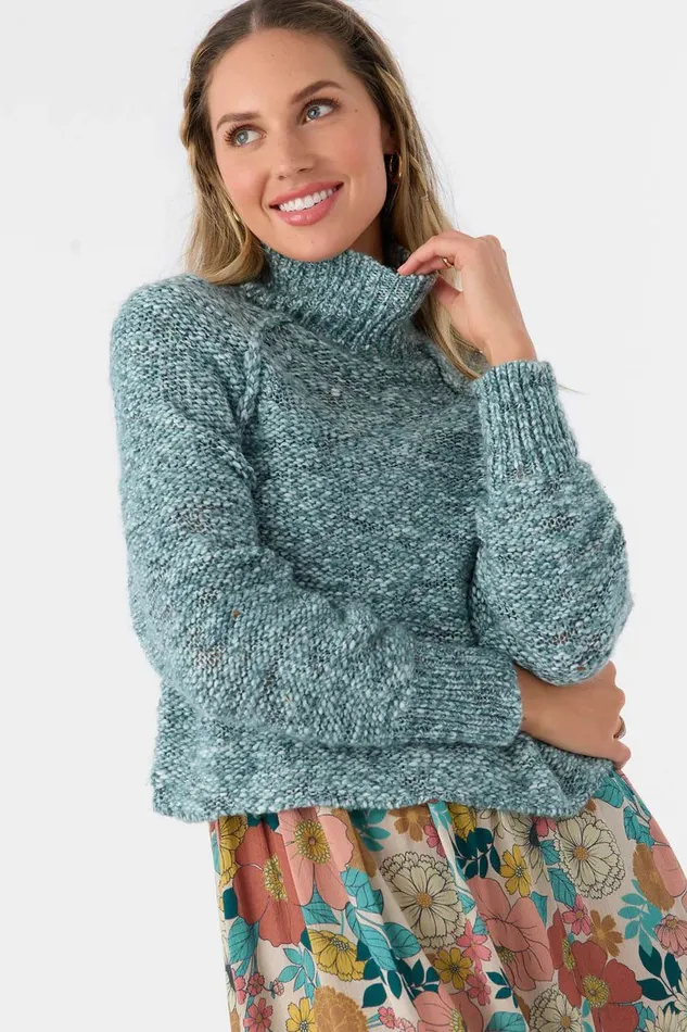 FLORIS MARLED SWEATER Deep Teal Women O039NEILL Clothing