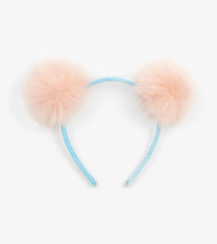 Fluffy Pink Pom Poms Headband Hatley