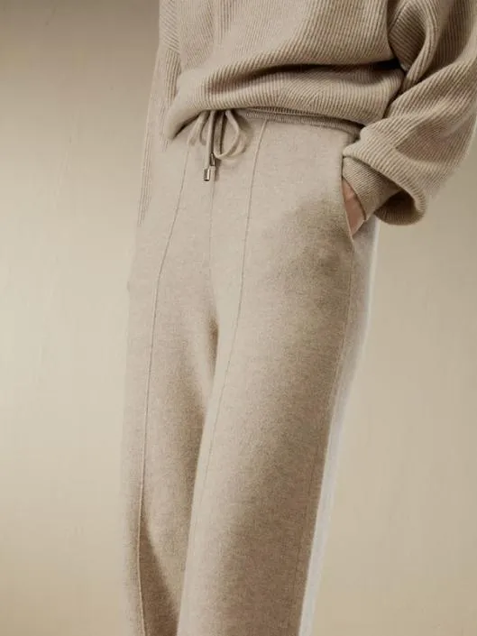 Fluid Cashmere Sweatpants Women Lilysilk Knitwear