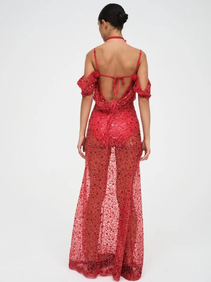 For Love and Lemons Dresses Amara Maxi Dress Red 8211 Women For Love and Lemons Dresses Amara Maxi Dress Red 8211 Women
