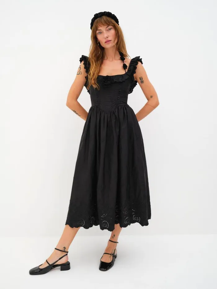 For Love and Lemons Dresses Lindsey Midi Dress Black 8211 Women