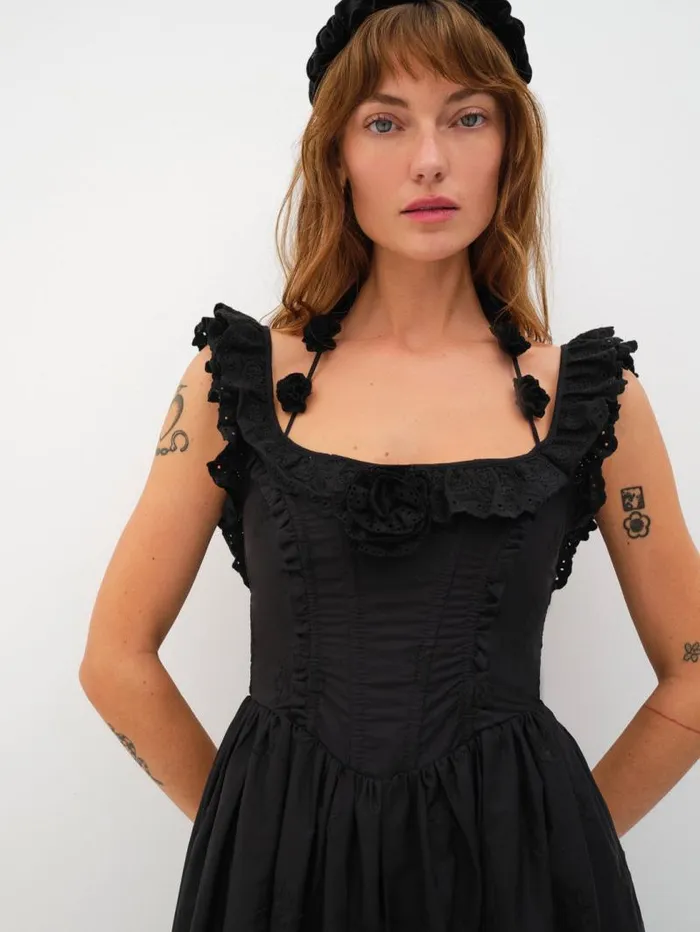 For Love and Lemons Dresses Lindsey Midi Dress Black 8211 Women For Love and Lemons Dresses Lindsey Midi Dress Black 8211 Women