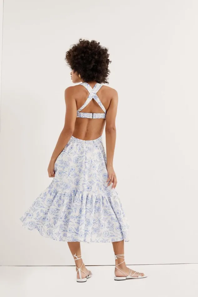 For Love and Lemons Dresses Maisie Midi Dress Blue 8211 Women For Love and Lemons Dresses Maisie Midi Dress Blue 8211 Women