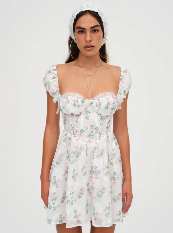 For Love and Lemons Dresses Remi Mini Dress White 8211 Women