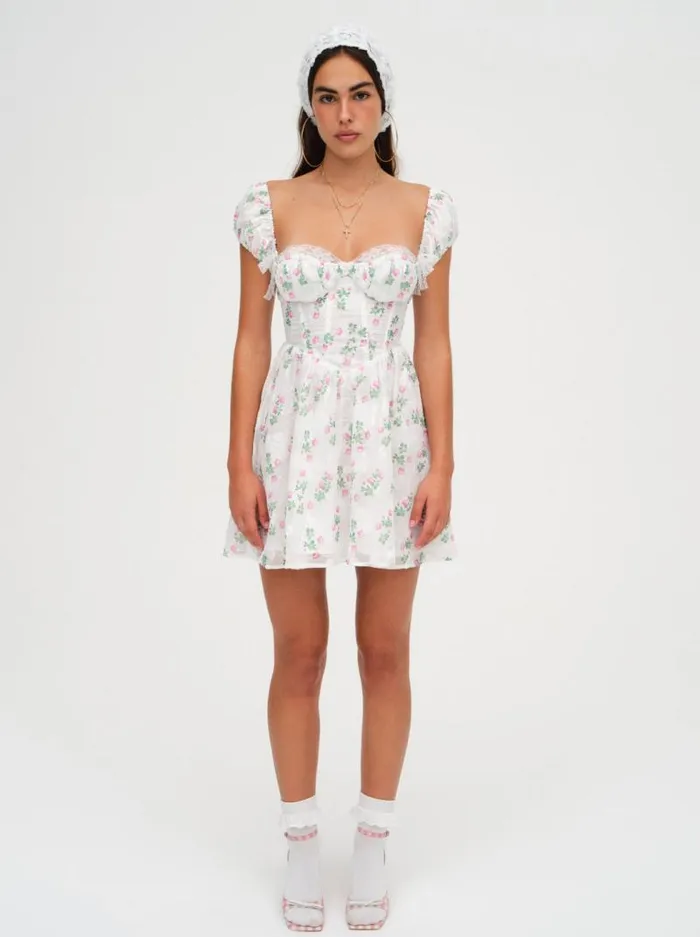 For Love and Lemons Dresses Remi Mini Dress White 8211 Women For Love and Lemons Dresses Remi Mini Dress White 8211 Women