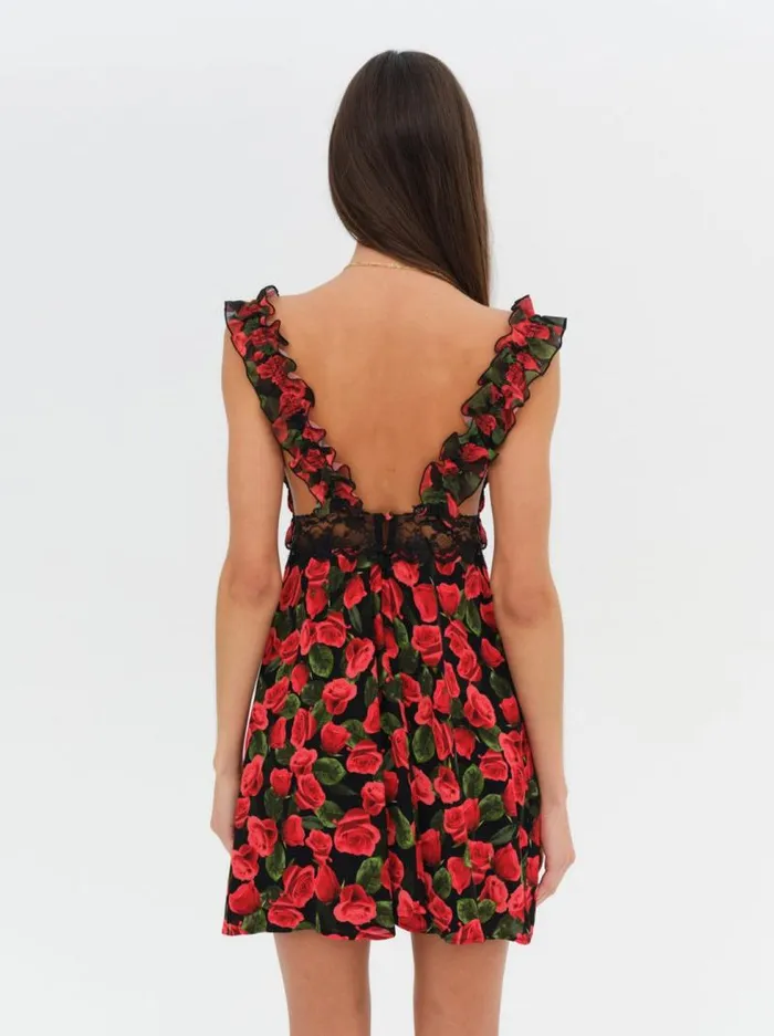 For Love and Lemons Dresses Varvera Mini Dress Red 8211 Women For Love and Lemons Dresses Varvera Mini Dress Red 8211 Women
