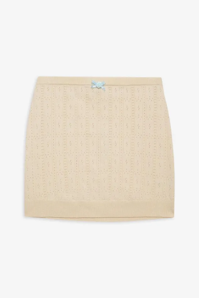 For Love and Lemons Tops Daniela Knit Mini Skirt Beige 8211 Women For Love and Lemons Tops Daniela Knit Mini Skirt Beige 8211 Women