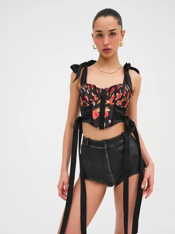 For Love and Lemons Tops Eugene Corset Top Black 8211 Women