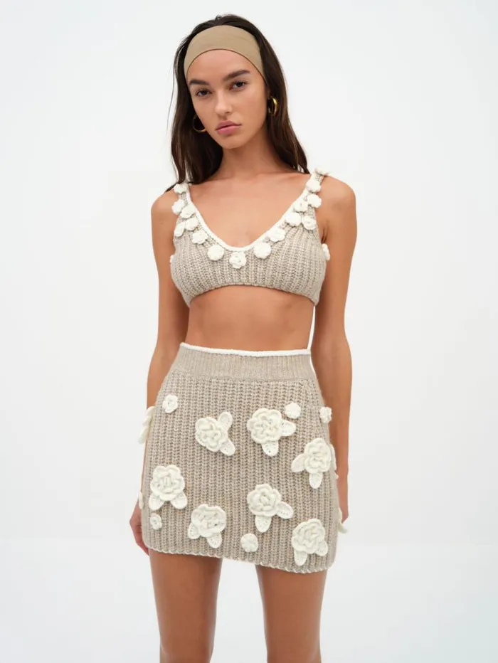 For Love and Lemons Tops Isla Bra Top Grey 8211 Women For Love and Lemons Tops Isla Bra Top Grey 8211 Women