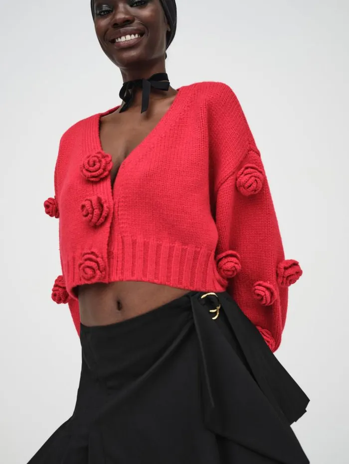 For Love and Lemons Tops Scarlett Cardigan Red 8211 Women For Love and Lemons Tops Scarlett Cardigan Red 8211 Women