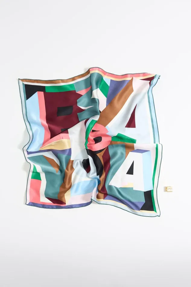 Geometric Logo And Metal Dice Scarf Charm Aquamarina Women Bimba Y Lola Bag Charms Geometric Logo And Metal Dice Scarf Charm Aquamarina Women Bimba Y Lola Bag Charms