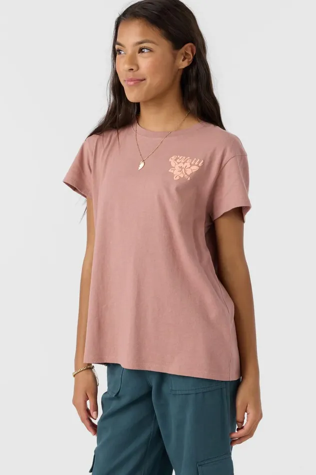 GIRL039S FLOWER DREAMZ TEE Burlwood Kids O039NEILL Girl039S Clothing