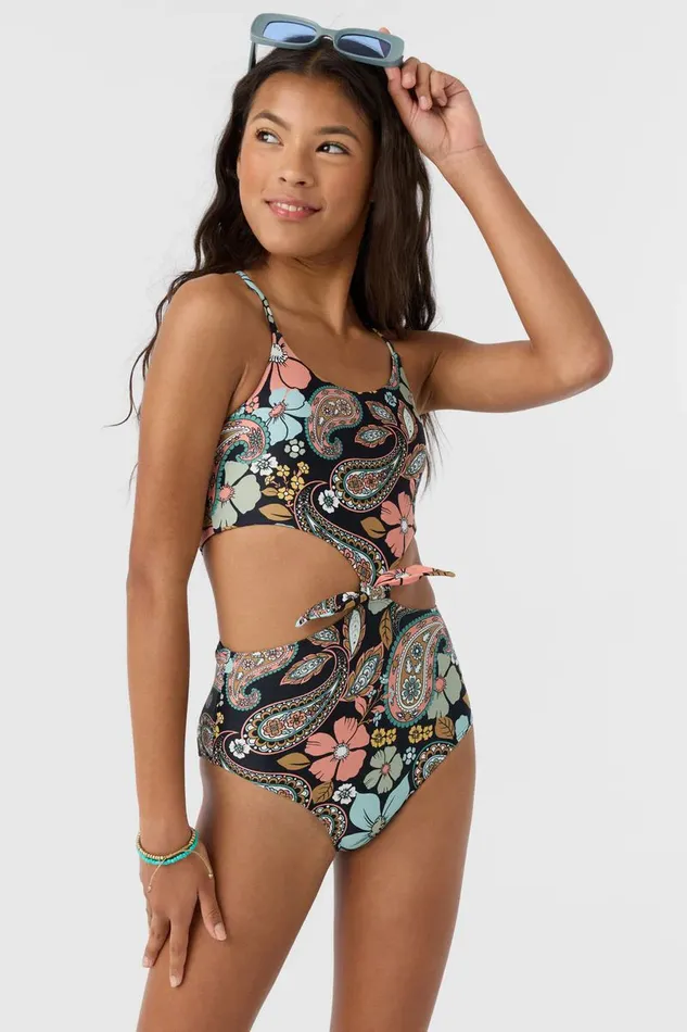 GIRL039S MOD BOHO KNOT FRONT ONEPIECE Black Women O039NEILL Girl039S Swim