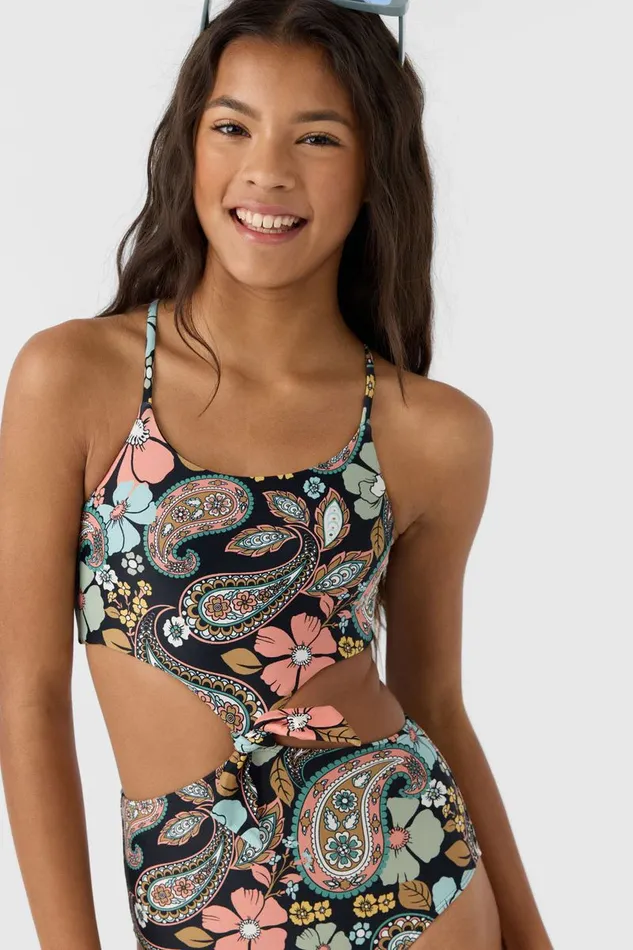 GIRL039S MOD BOHO KNOT FRONT ONEPIECE Black Women O039NEILL Girl039S Swim