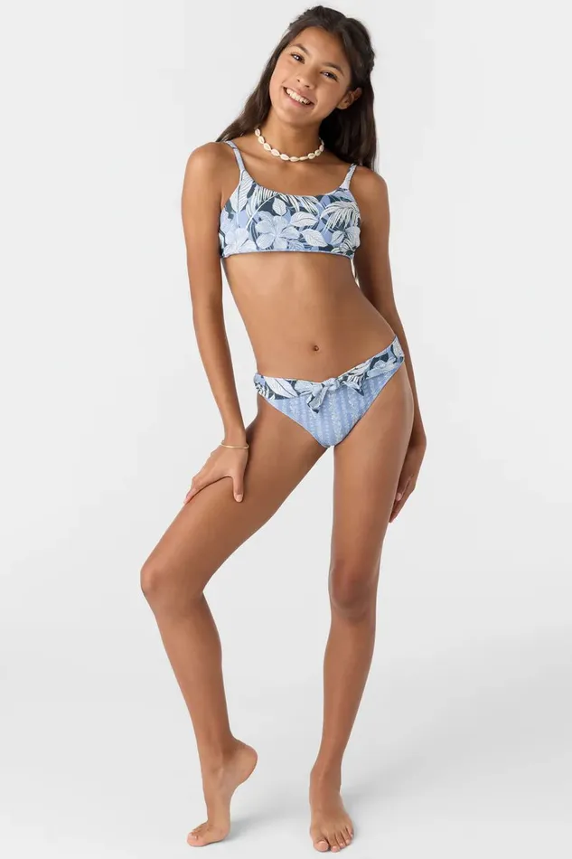 GIRL039S PALMETTO FLORAL STRIPE TIE BACK BRALETTE SET Women O039NEILL Girl039S Swim