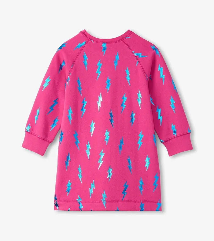 Girls Lightning Bolts Sweater Dress Hatley