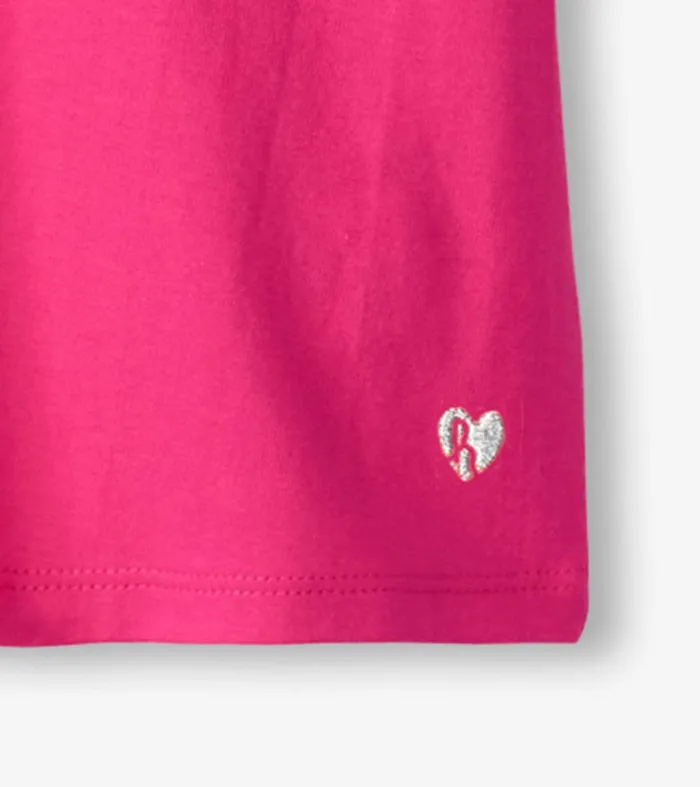 Girls Pink Twisted Sleeve Tee Hatley