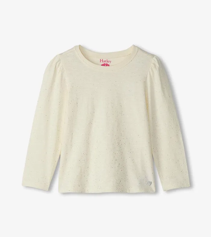 Girls Silver Hot Melt Long Sleeve Graphic Tee Hatley