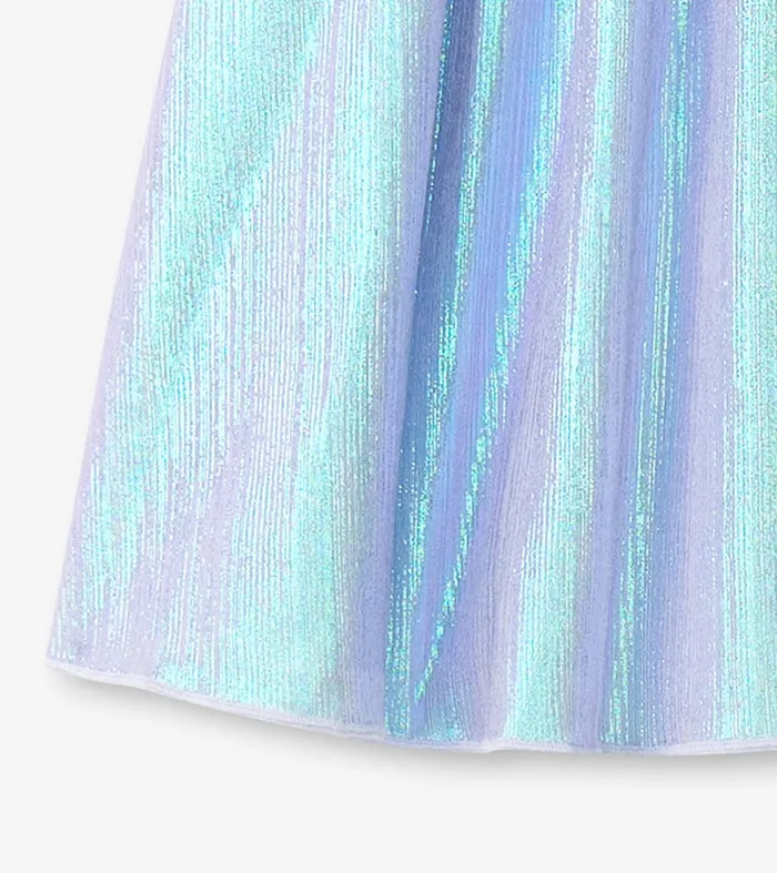 Girls Silver Metallic Mid Length Skirt Hatley
