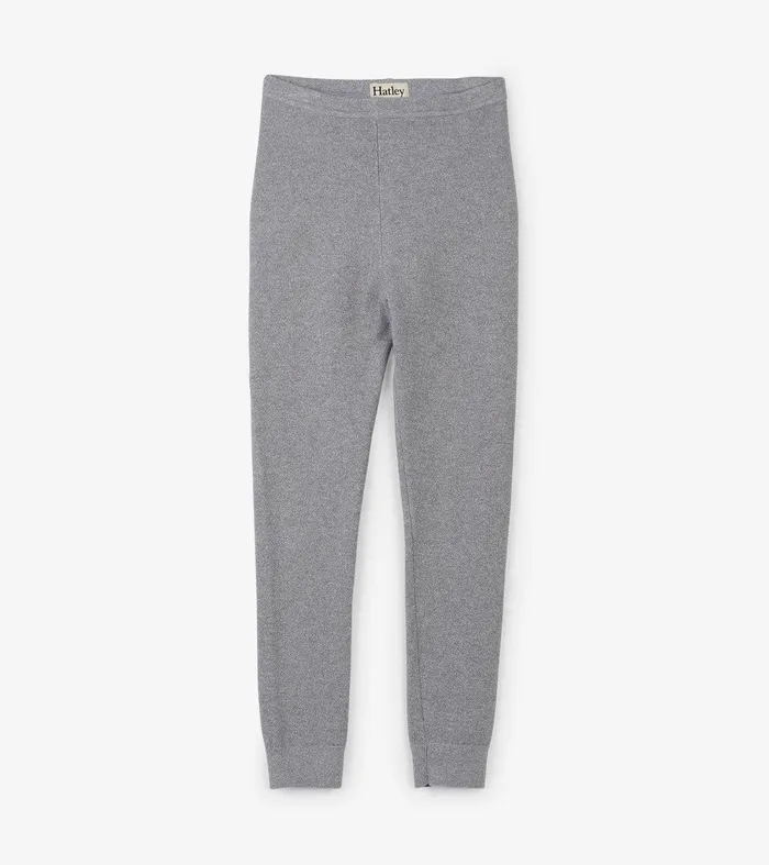 Girls Silver Shimmer Cable Knit Leggings Hatley