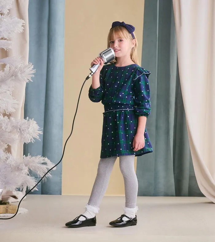 Girls Silver Shimmer Cable Knit Leggings Hatley