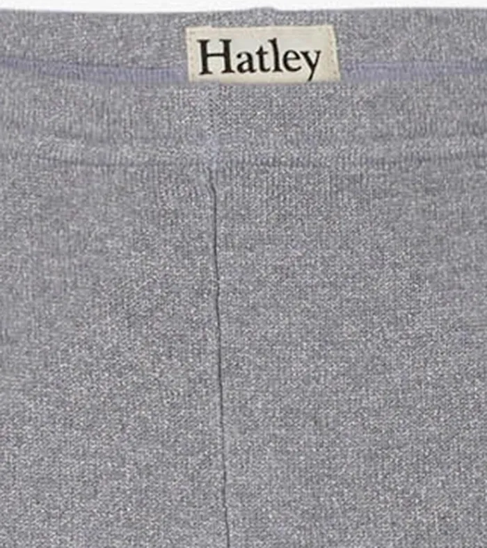 Girls Silver Shimmer Cable Knit Leggings Hatley