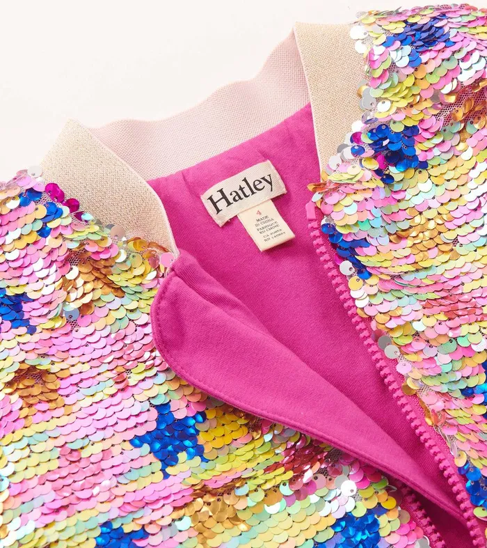 Girls Star Party Sequined Bomber Jacket Hatley