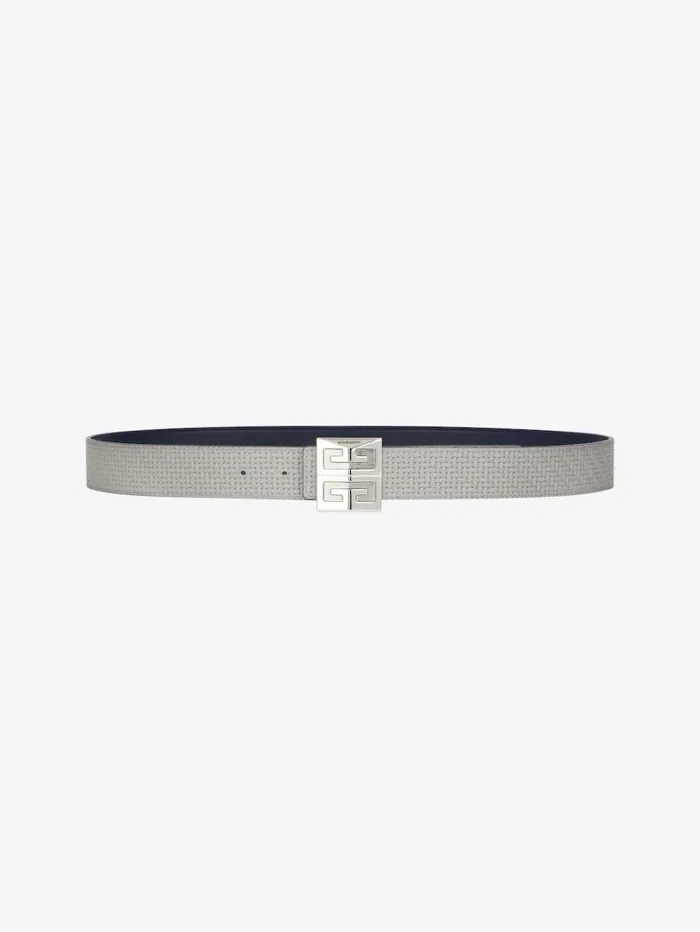 Givenchy 4G Reversible Belt In Braidedeffect Leather Navygrey Men Belts