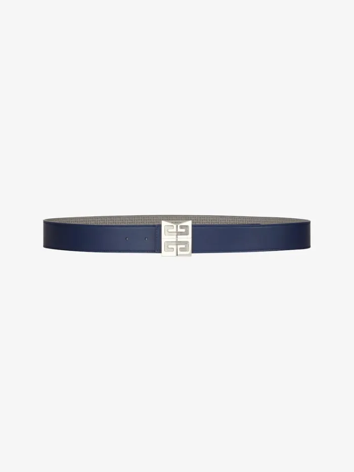 Givenchy 4G Reversible Belt In Braidedeffect Leather Navygrey Men Belts Givenchy 4G Reversible Belt In Braidedeffect Leather Navygrey Men Belts