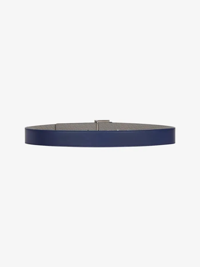 Givenchy 4G Reversible Belt In Braidedeffect Leather Navygrey Men Belts Givenchy 4G Reversible Belt In Braidedeffect Leather Navygrey Men Belts