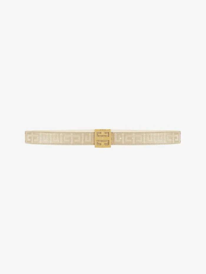 Givenchy 4G Reversible Belt In Coated Canvas Natural Beige Women Belts