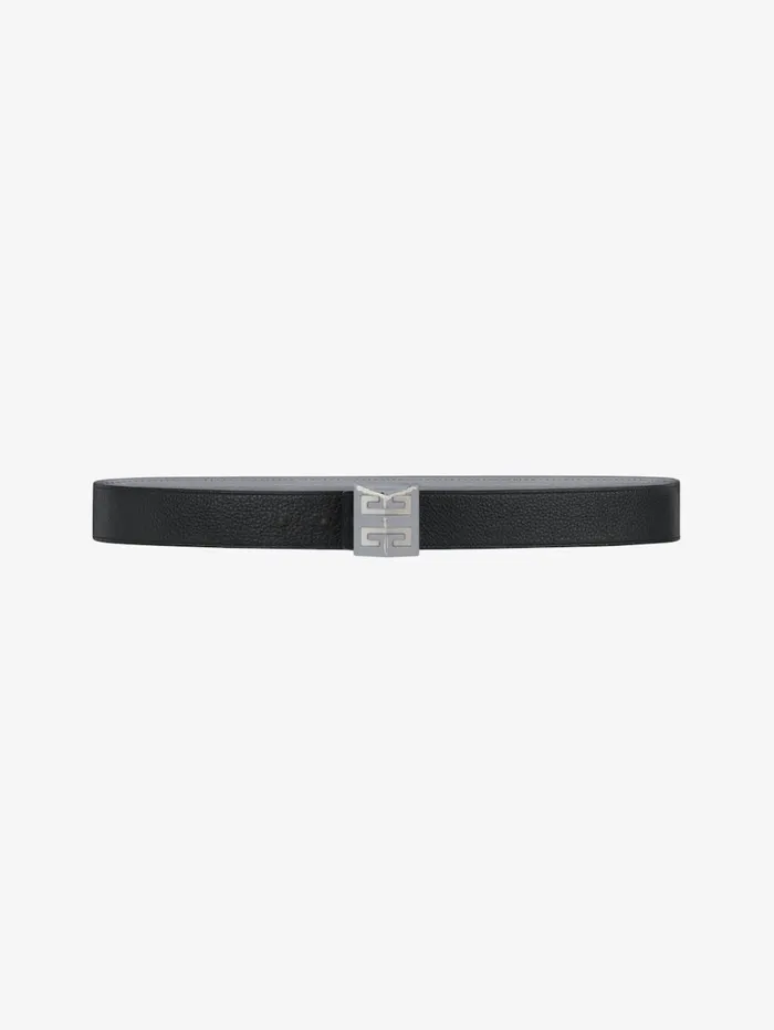 Givenchy 4G Reversible Belt In Micro 4G Leather Grey Mix Men Belts