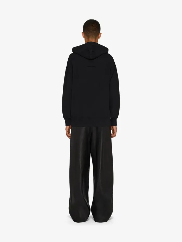 Givenchy 4G Slim Fit Hoodie In Fleece Black Men Sweatshirts and Hoodies