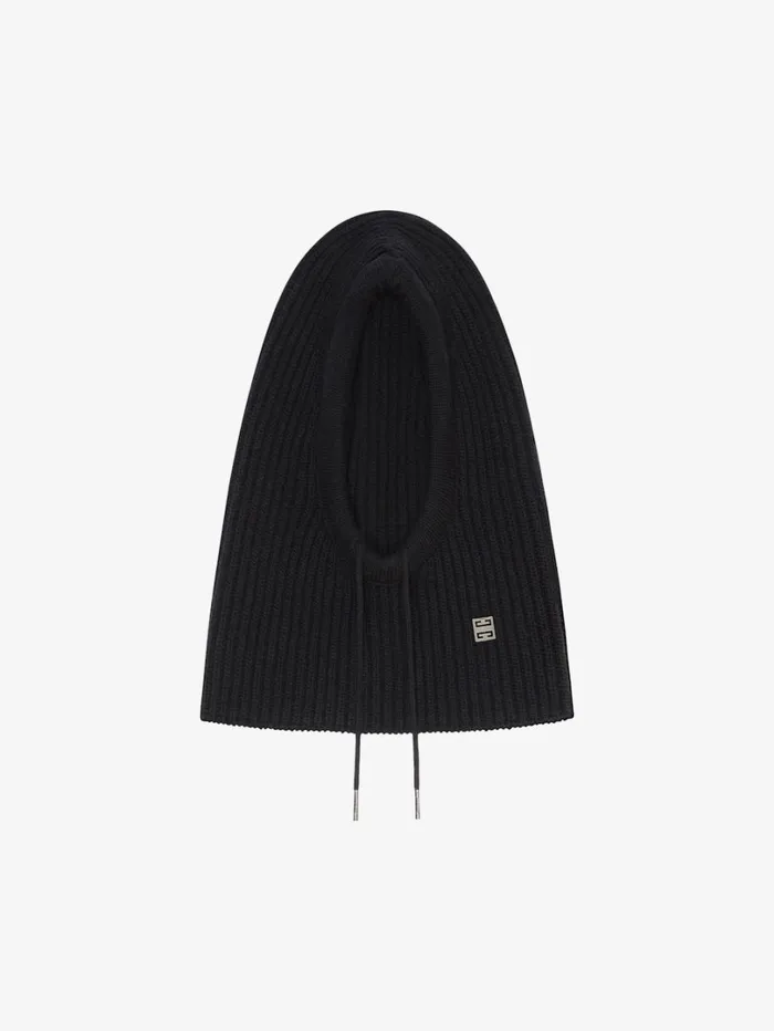Givenchy Balaclava In Wool And Cashmere With 4G Detail Black Women Beanies and Caps