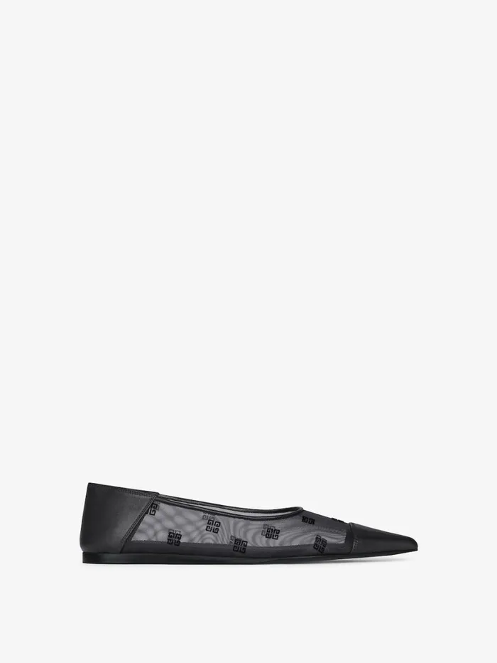 Givenchy Ballerina In 4G Mesh Black Women Slides and Sandals