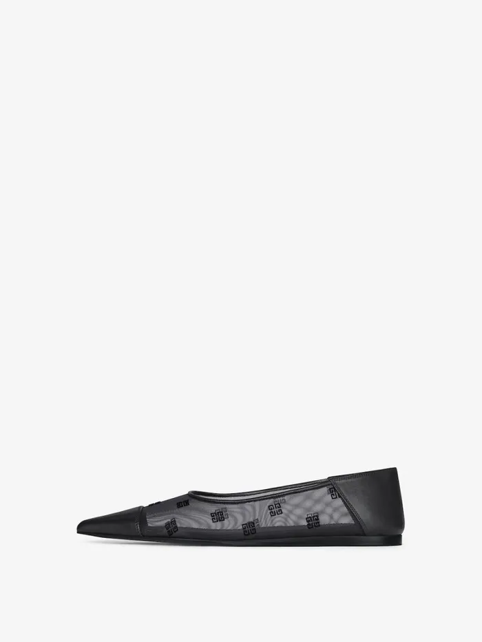 Givenchy Ballerina In 4G Mesh Black Women Slides and Sandals Givenchy Ballerina In 4G Mesh Black Women Slides and Sandals