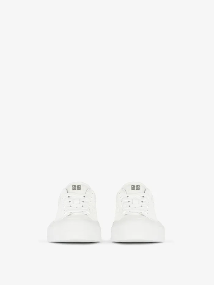Givenchy City Sport Sneakers In 4G Perforated Leather White Women Sneakers Givenchy City Sport Sneakers In 4G Perforated Leather White Women Sneakers