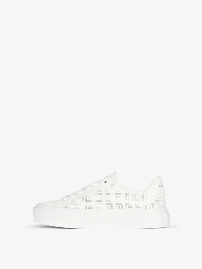 Givenchy City Sport Sneakers In 4G Perforated Leather White Women Sneakers Givenchy City Sport Sneakers In 4G Perforated Leather White Women Sneakers