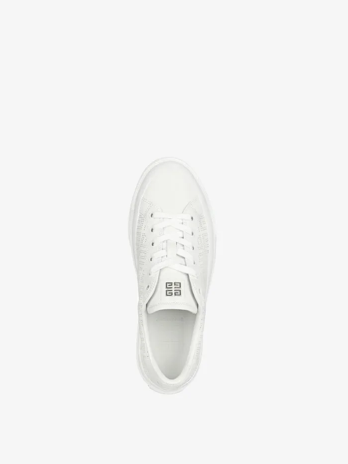 Givenchy City Sport Sneakers In 4G Perforated Leather White Women Sneakers Givenchy City Sport Sneakers In 4G Perforated Leather White Women Sneakers